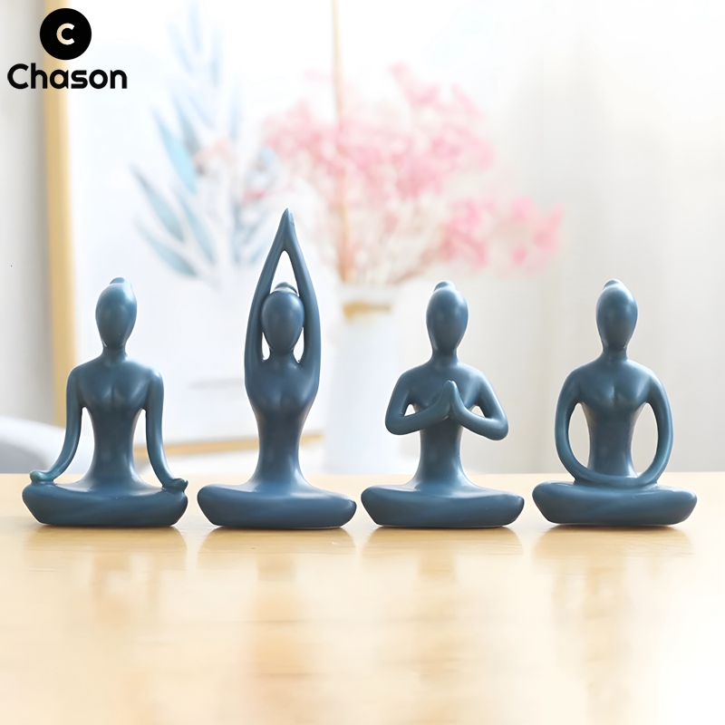 Home Gym Zen - الأزرق زن مجردة اليوغا يطرح الفتيات