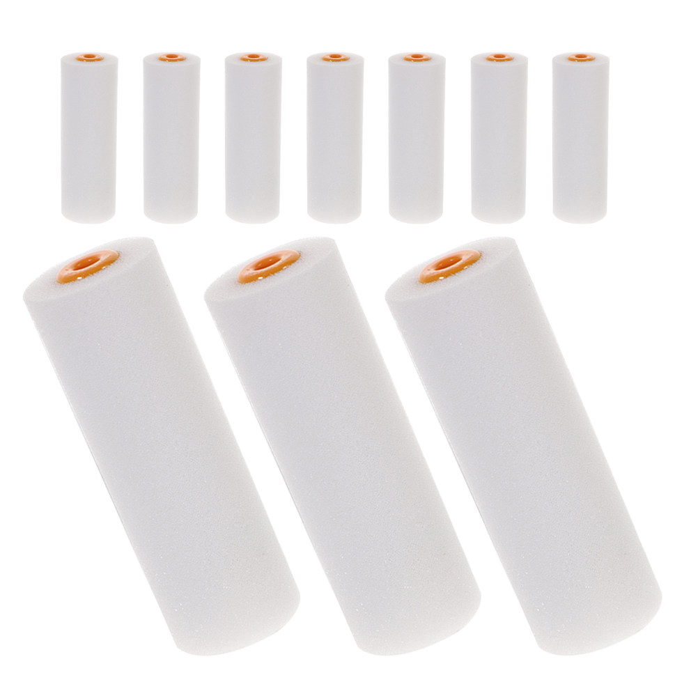 Foam Roller High Density - 10 قطع من فرشات الطلاء الإسفنجية