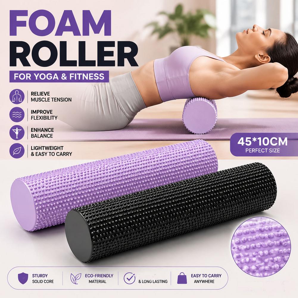 أسطوانة رغوية لليوجا من مادة E - مراجعة Foam Roller High Density وسعره